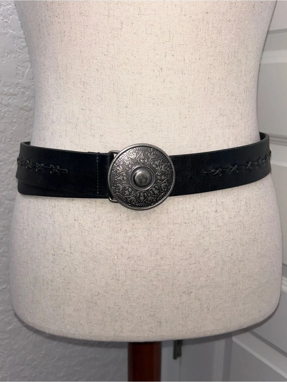 Decorative Statement Full Grain Leather Belt